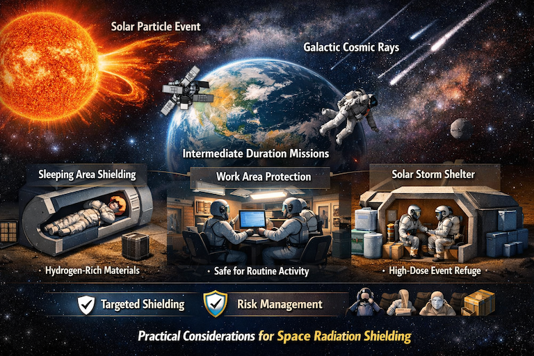 Read more about the article Space Radiation Shielding Practical Considerations